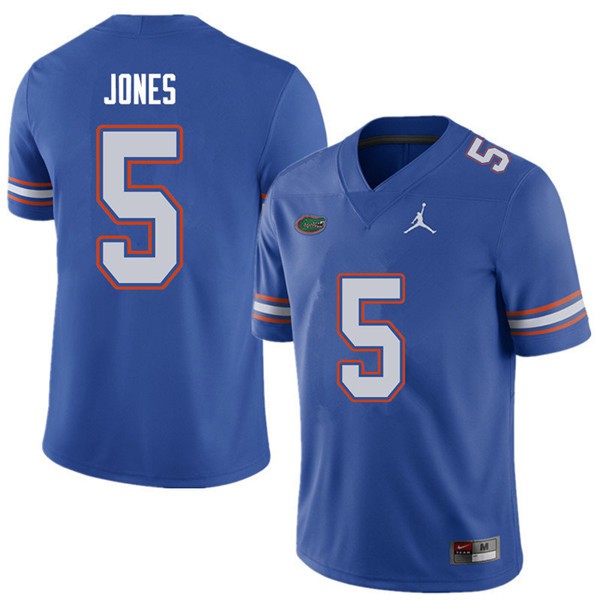 Jordan Brand Men #5 Emory Jones Florida Gators College Football Jersey Royal